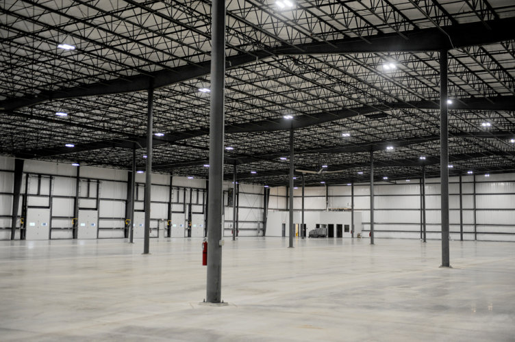 The inside of a new distribution facility built in Milton.