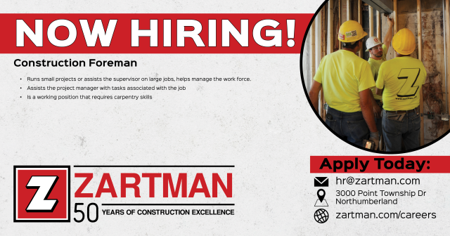 Now Hiring Foreman