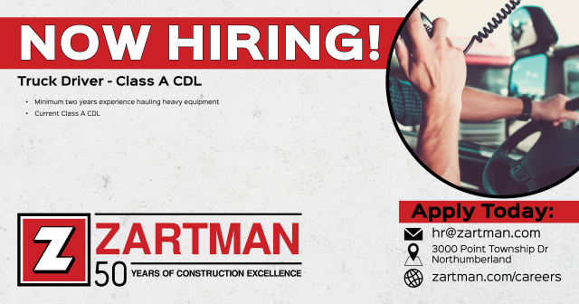 Now Hiring - Truck Driver